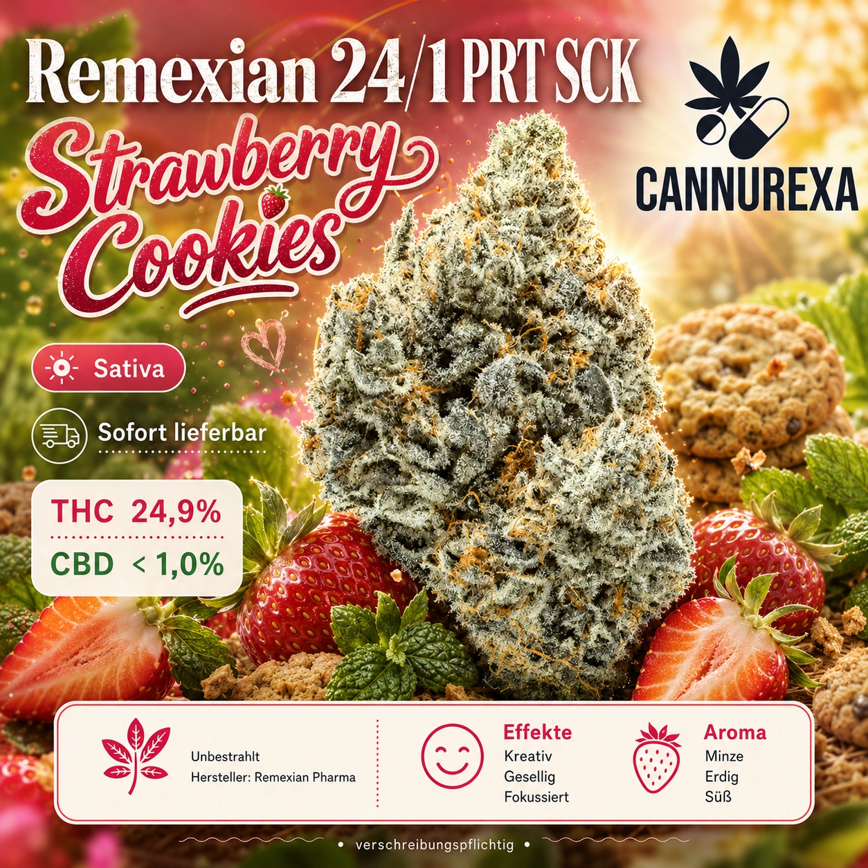 Remexian 24/1 PRT SCK Strawberry Cookies